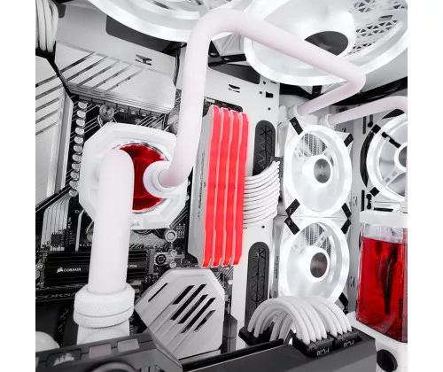 CORSAIR Tube dur Series XT Hardline Satin Blanc 12 mm - Transparent abîmé – Image 2