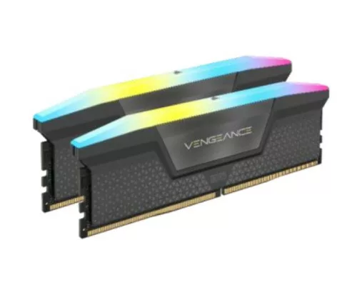 CORSAIR VENGEANCE RGB D5 6000 64GB (2 x 32GB) CL40 Intel XMP & AMD EXPO - GREY – Image 2