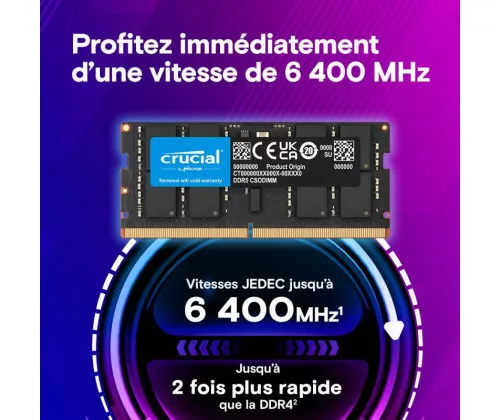 Crucial CT32G64C52CS5 module de mémoire 32 Go 1 x 32 Go DDR5 6400 MT/s – Image 2