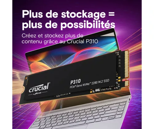 CRUCIAL P310 1TB PCIe Gen4 NVMe M.2 SSD (Tray) – Image 2