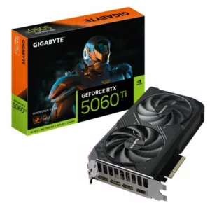 GIGABYTE GeForce RTX 5060 Ti WINDFORCE OC 8G Carte Graphique ? 8 Go GDDR7, 128 bits, PCI-E 5.0, 2587 MHz Fréquence du processeur, 3 x DisplayPort, 1 x HDMI, GV-N506TWF2OC-8GD