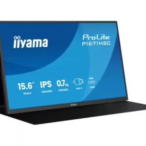 iiyama ProLite P1671HSC-B1 écran plat de PC 39,6 cm (15.6") 1920 x 1080 pixels Full HD LED Noir