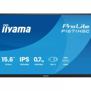 Alternative view of iiyama ProLite P1671HSC-B1 écran plat de PC 39,6 cm (15.6") 1920 x 1080 pixels Full HD LED Noir