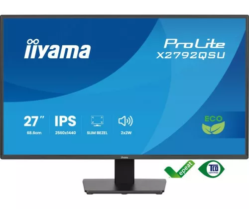 iiyama ProLite X2792QSU-B1 écran plat de PC 68,6 cm (27") 2560 x 1440 pixels Quad HD Noir – Image 2