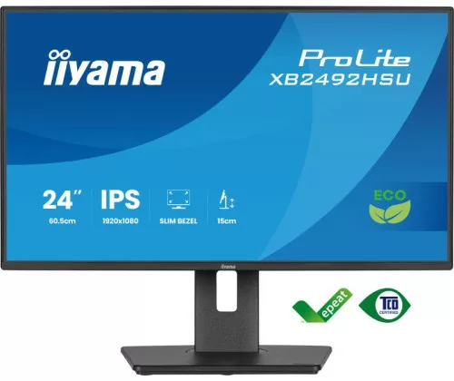 iiyama ProLite XB2492HSU-B1 écran plat de PC 61 cm (24") 1080 x 1920 pixels Quad HD LED Noir – Image 2