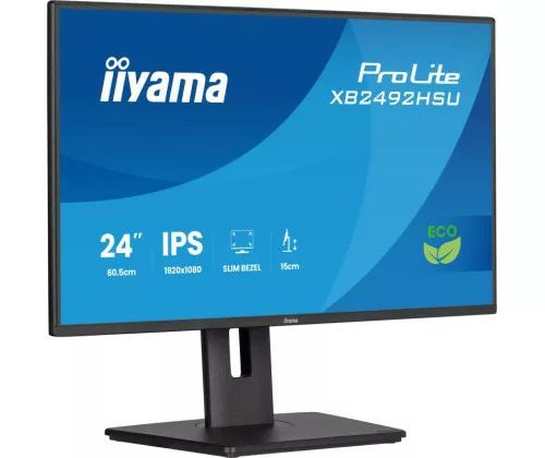 iiyama ProLite XB2492HSU-B1 écran plat de PC 61 cm (24") 1080 x 1920 pixels Quad HD LED Noir – Image 4