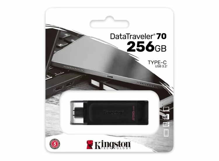KINGSTON 256GB USB-C 3.2 Gen 1 DataTraveler 70