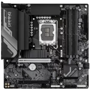 Alternative view of Micro ATX - Socket LGA1700 - B760 - 4 x DDR4 - 2 x M.2 - USB 3.2 GEN 2 - 1 x PCI-Express 5.0 16x - LAN 2.5 GbE