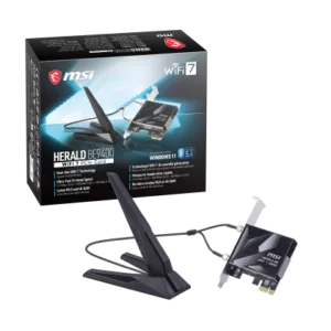 Alternative view of MSI HERALD BE9400 WiFi 7 PCIe Card