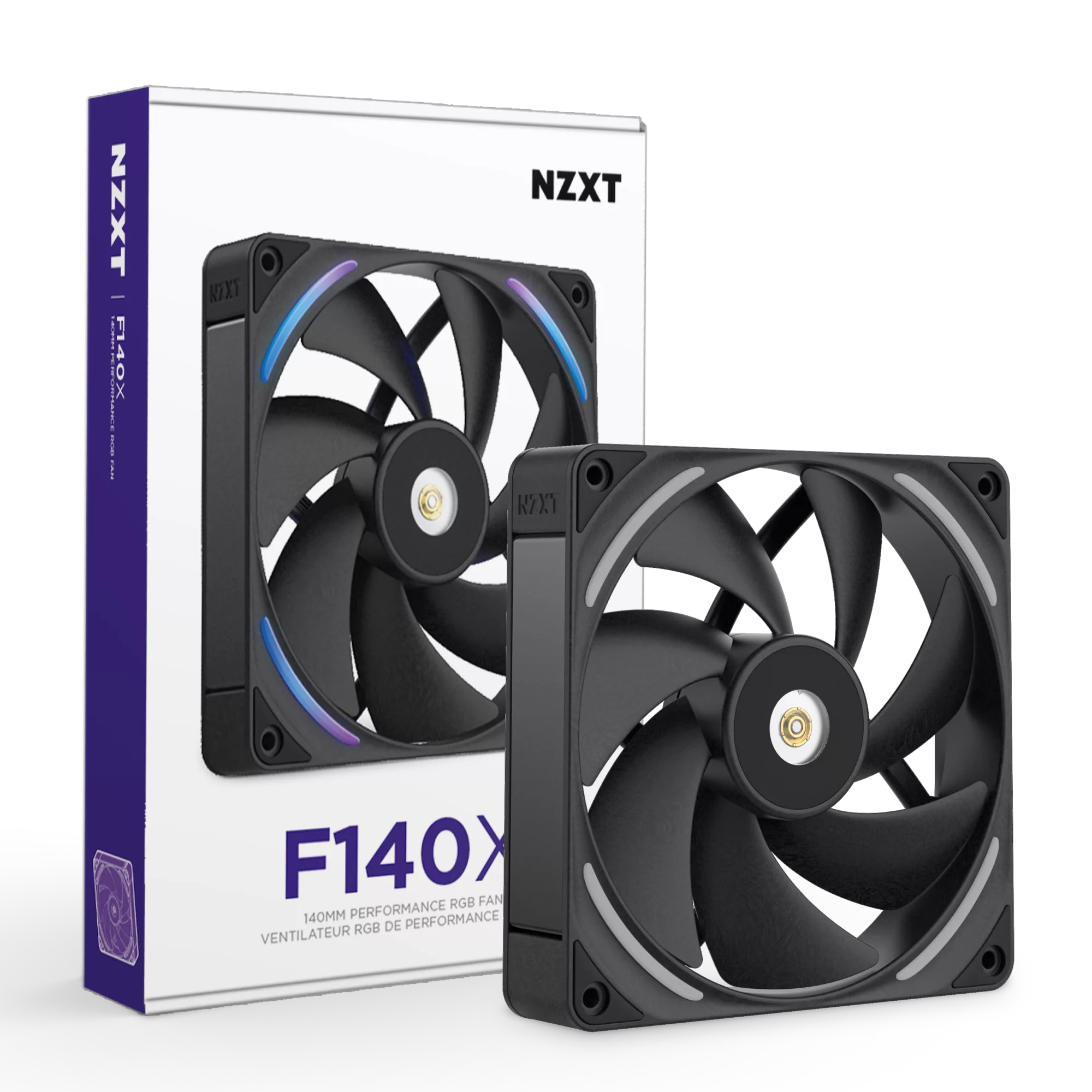 NZXT F140X - 140mm Performance RGB Fan - Black