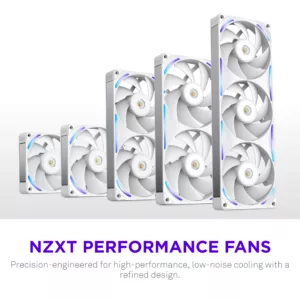 NZXT F140X - 140mm Performance RGB Fan - White – Image 3
