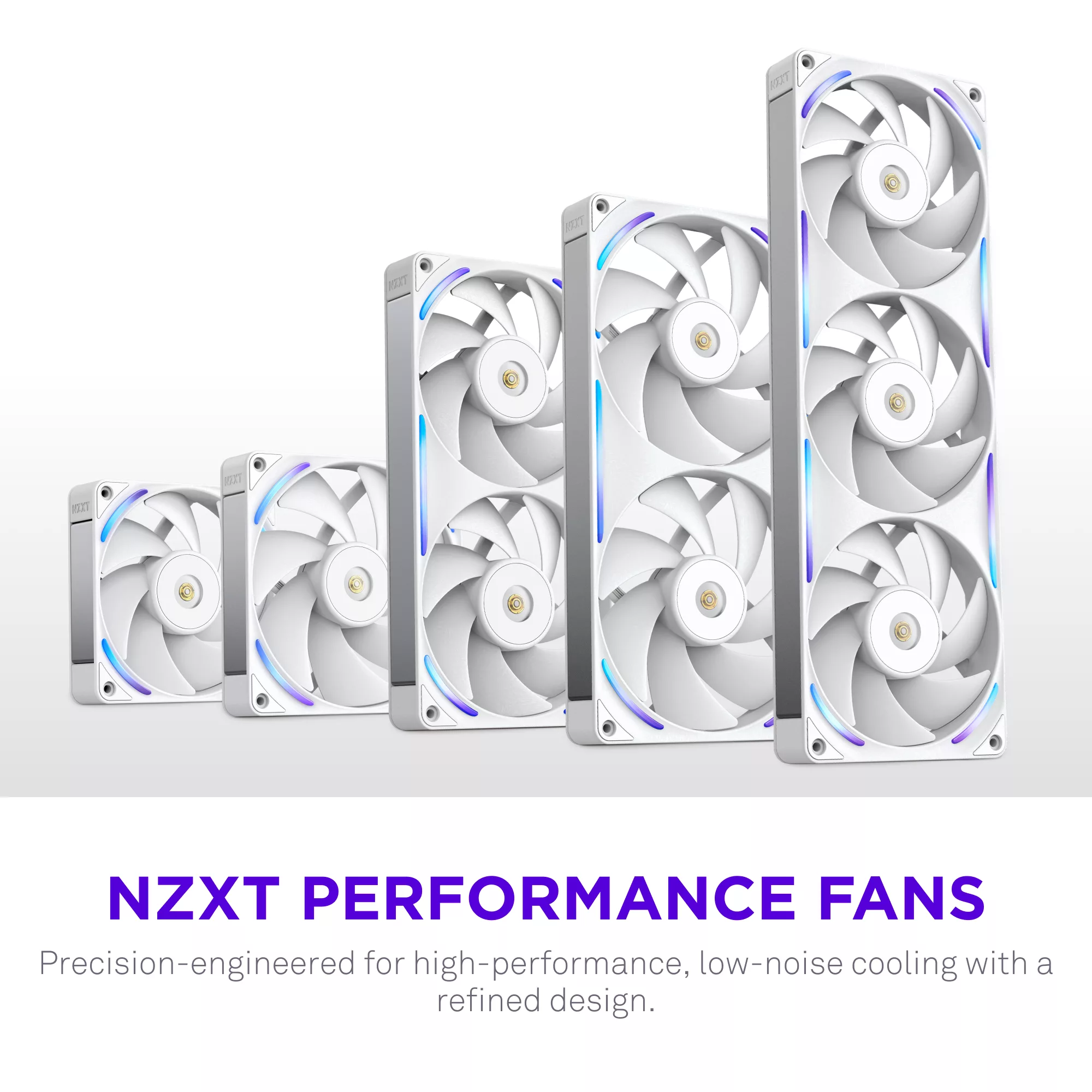 NZXT F140X - 140mm Performance RGB Fan - White – Image 3