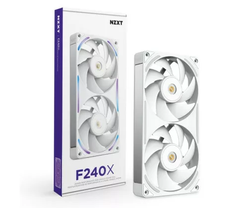 NZXT F240X - 240mm Performance RGB Fan (Single-Frame) - White