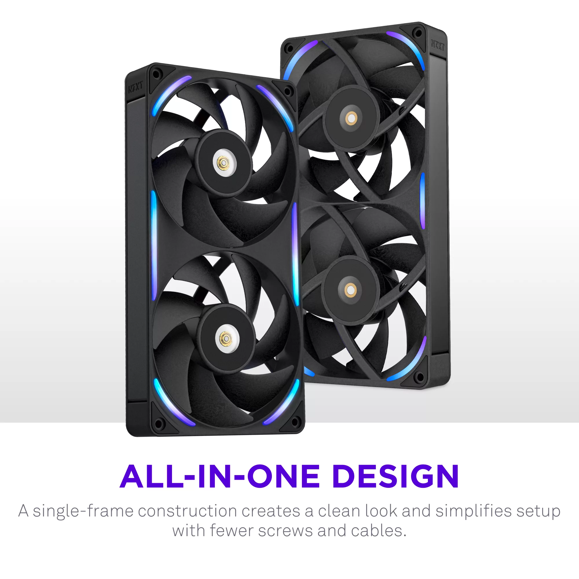 NZXT F240X - 240mm Performance RGB Fan (Single-Frame) - Black – Image 3