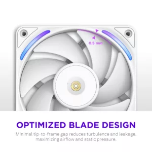 NZXT F240X - 240mm Performance RGB Fan (Single-Frame) - White – Image 3