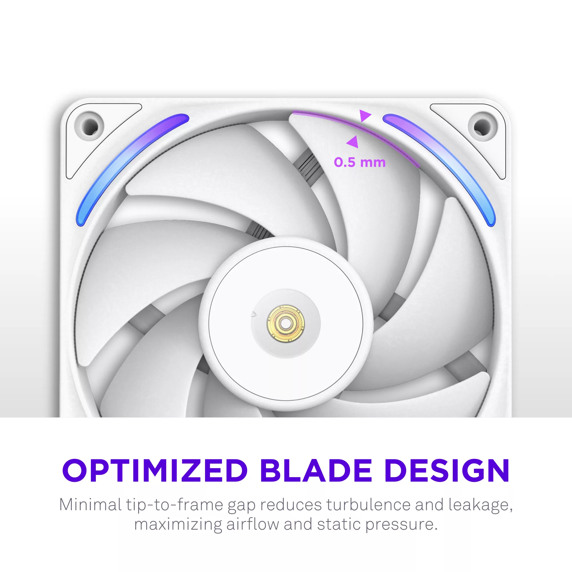 NZXT F240X - 240mm Performance RGB Fan (Single-Frame) - White – Image 3