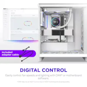 NZXT F240X - 240mm Performance RGB Fan (Single-Frame) - White – Image 4