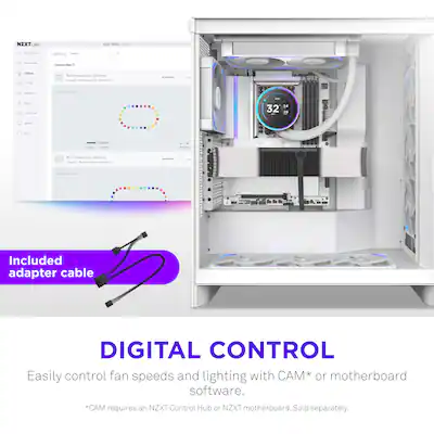 NZXT F240X - 240mm Performance RGB Fan (Single-Frame) - White – Image 4