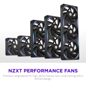 NZXT F280X - 280mm Performance RGB Fan (Single-Frame) - Black – Image 4