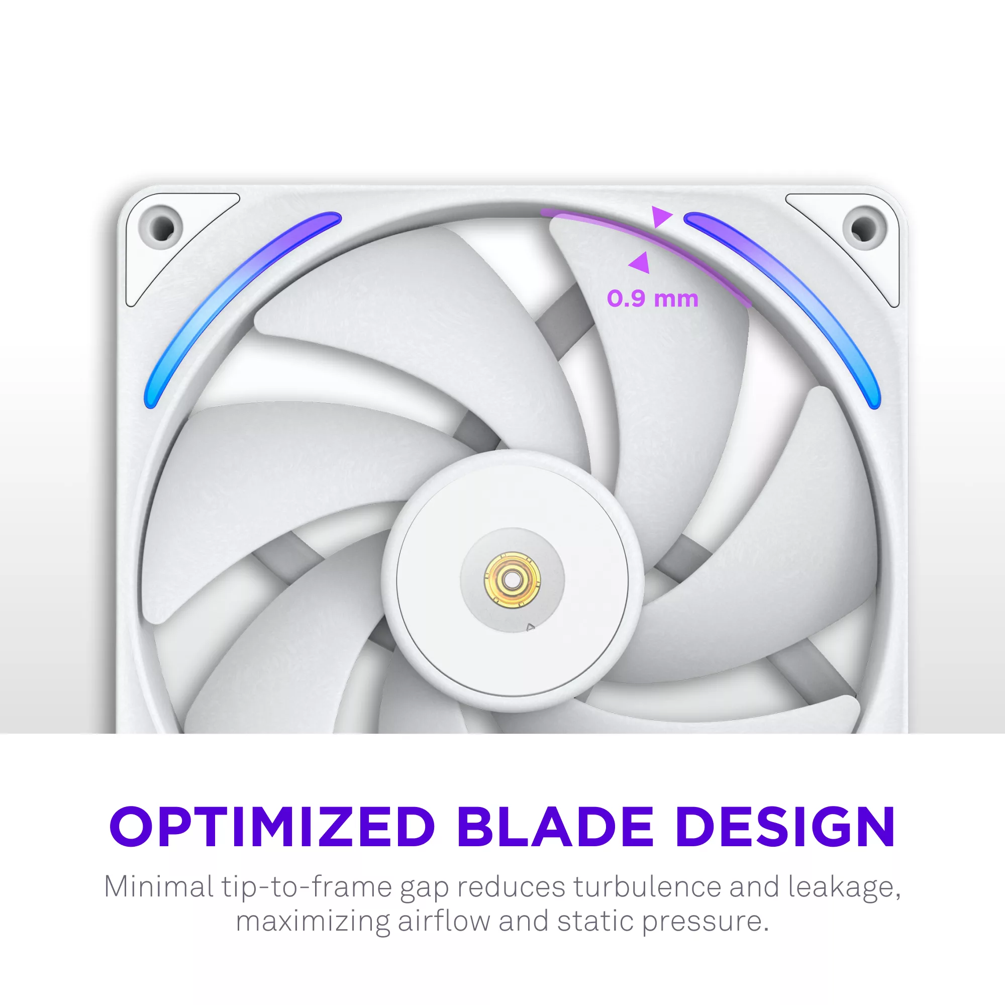 NZXT F280X - 280mm Performance RGB Fan (Single-Frame) - White – Image 2