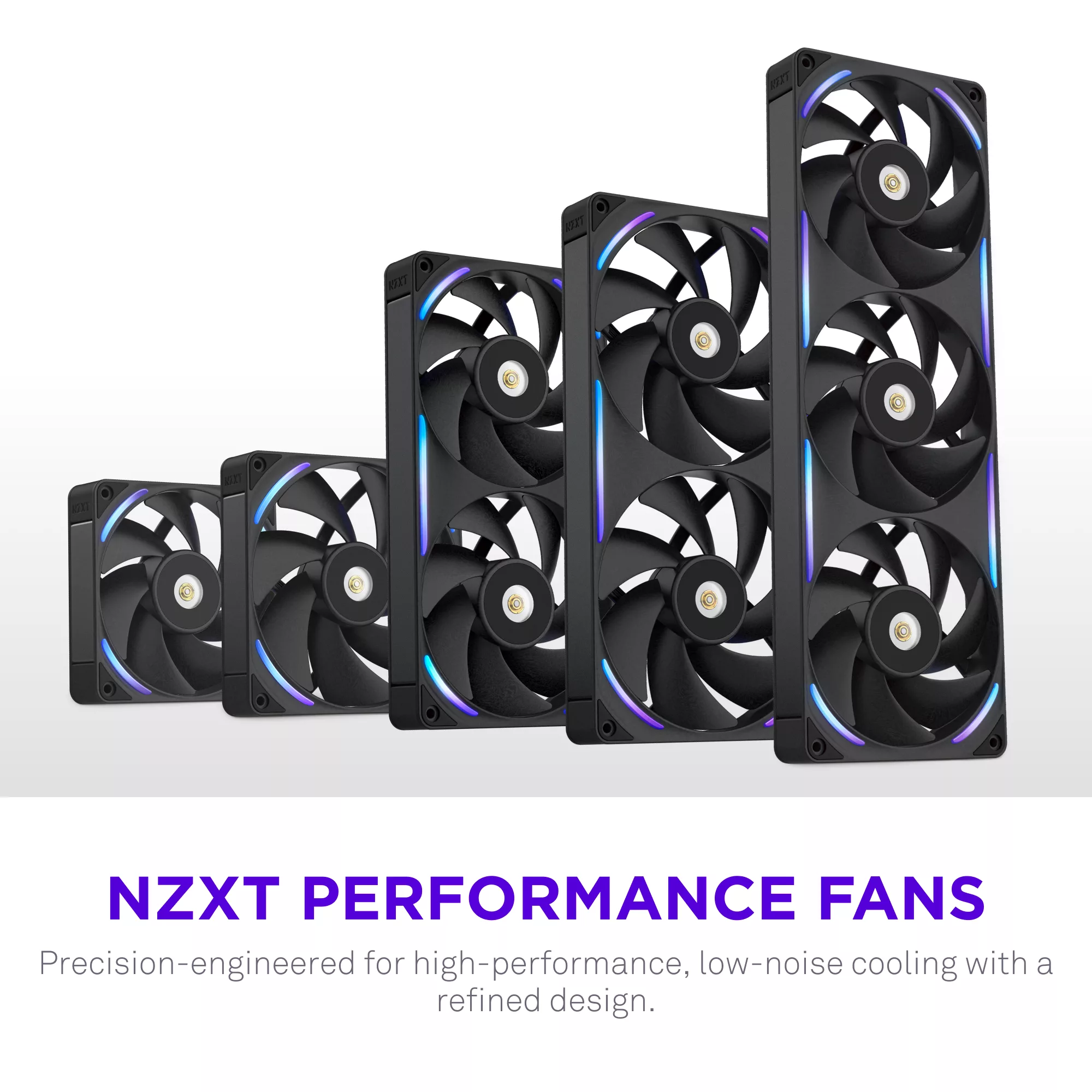 NZXT F360X - 360mm Performance RGB Fan (Single-Frame) - Black – Image 3