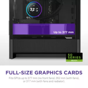 NZXT H3 Flow micro-ATX Mid-tower Case - All Black Color – Image 4