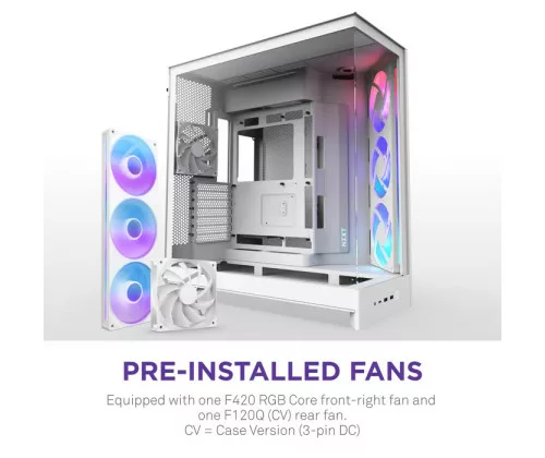NZXT H9 Flow RGB - All White – Image 3
