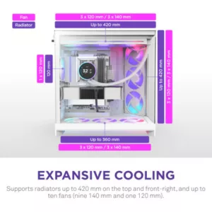 NZXT H9 Flow RGB - All White – Image 4