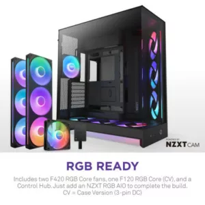 NZXT H9 Flow RGB+ (CM-H92FB-P1) - All Black – Image 3