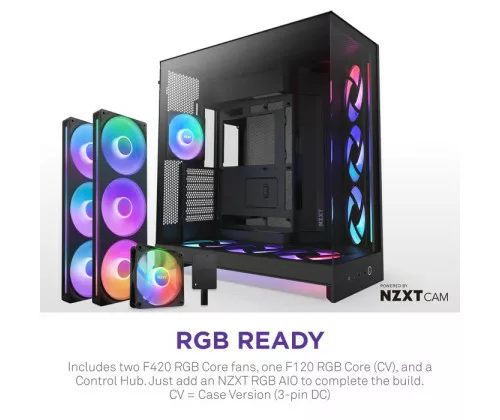 NZXT H9 Flow RGB+ (CM-H92FB-P1) - All Black – Image 3