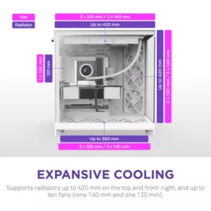 NZXT H9 Flow White – Image 4