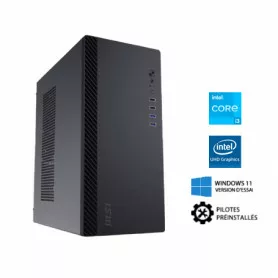 <p>CORE i3-14100 - H610M - DDR4 16Go - SSD 500Go - D-Sub/HDMI/DisplayPort - 500W - Windows 11 en version d'essai avec ses pilotes preinstalles.</p>
