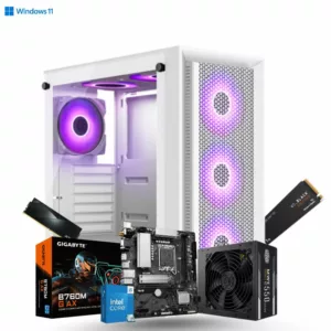 Alternative view of <p>CORE i5-14400 - B760M - DDR4 16Go - SSD 500Go - USB Type-C en facade - D-Sub/HDMI/DisplayPort - 500W - Windows 11 en version d'essai avec ses pilotes preinstalles.</p>