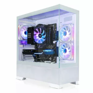 Alternative view of Ryzen5 7500F - B650M - RTX5060 8Go - VENGEANCE DDR5 16Go - SSD 1To - USB Type-C en facade  - LAN 2.5 GbE - 650W - Windows 11 en version d'essai avec ses pilotes preinstalles.