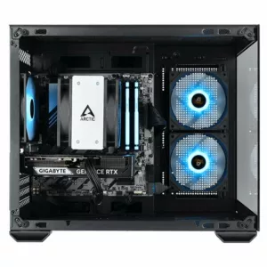 Alternative view of Ryzen5 7500F - B650M - RTX5060Ti 8Go - VENGEANCE DDR5 16Go - SSD 1To - USB Type-C en facade - LAN 2.5 GbE - Watercooling - 650W - Windows 11 en version d'essai avec ses pilotes preinstalles.