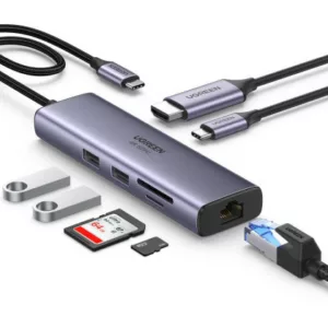 Alternative view of UGREEN Adaptateur Multiport 7-en-1 4K HDMI vers USB C *60515