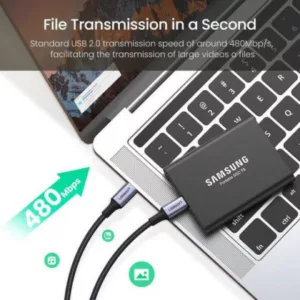 UGREEN Câble Renforcé 2m USB-C > USB-C Noir PD 100W *70429 – Image 3
