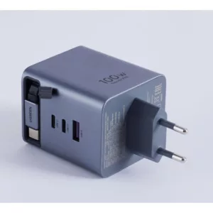 Alternative view of UGREEN Chargeur 100W 2C1A GaN avec cable Retractable USB-C