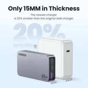 Alternative view of UGREEN Chargeur Secteur 65W Ultra Plat Voyage *25356