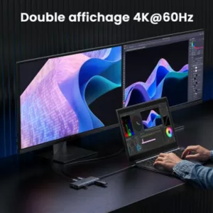 Alternative view of UGREEN Hub 10 en 1 3xUSB3.2/USB-C/HDMI 4K *15596