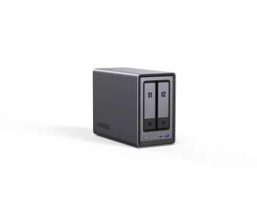 Ugreen NASync DXP2800 NAS System 2-Bay Compact Intel® N N100 8 Go DDR5 0 To UGOS Pro Noir – Image 2