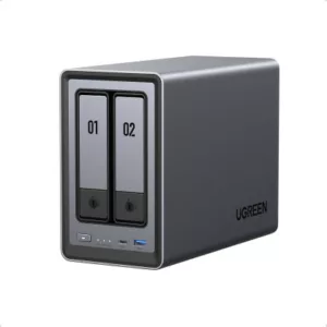 Ugreen NASync DXP2800 NAS System 2-Bay Compact Intel® N N100 8 Go DDR5 0 To UGOS Pro Noir – Image 3