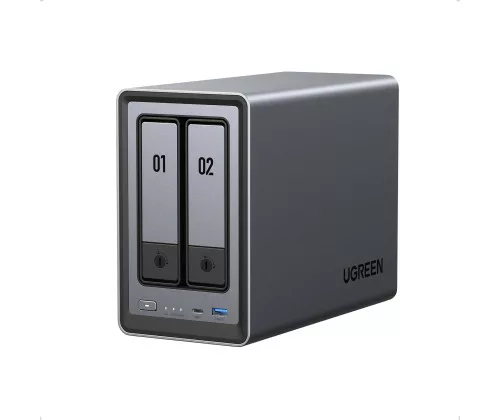 Ugreen NASync DXP2800 NAS System 2-Bay Compact Intel® N N100 8 Go DDR5 0 To UGOS Pro Noir – Image 3