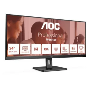 Alternative view of AOC U34E2M écran plat de PC 86,4 cm (34") 3440 x 1440 pixels Wide Quad HD Noir