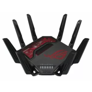 ASUS ROG Rapture GT-BE19000 routeur sans fil Multi-Gigabit Ethernet Tri-bande (2,4 GHz / 5 GHz / 6 GHz) Noir, Rouge