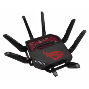 ASUS ROG Rapture GT-BE19000 routeur sans fil Multi-Gigabit Ethernet Tri-bande (2,4 GHz / 5 GHz / 6 GHz) Noir, Rouge – Image 4