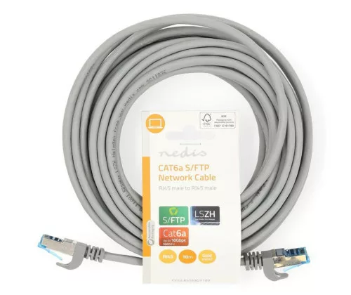 CABLE RJ45 CAT-6a S/FTP MALE -MALE 10M GRIS – Image 3