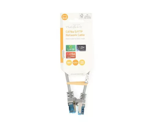 CABLE RJ45 CAT-6a S/FTP MALE -MALE 2M GRIS – Image 3