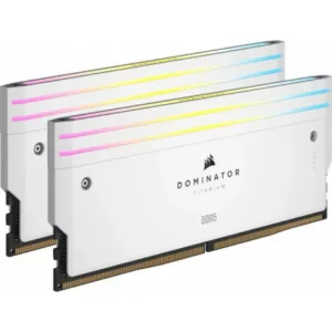 Alternative view of CORSAIR DOM. TITANIUM White Heat. RGB LED D5 7000 32G (2x16G)