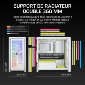 CORSAIR FRAME 4000X RS, WHITE – Image 3